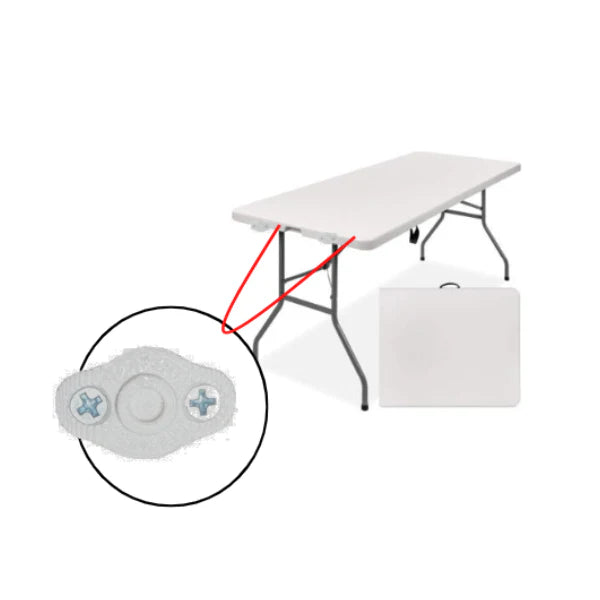 6 FOOT RECTANGULAR TABLE WITH INTEGRATED SNAP BUTTONS