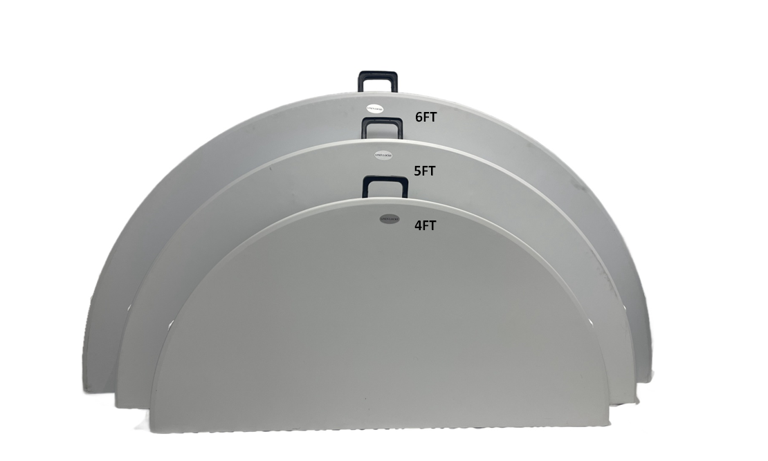 5 FOOT ROUND TABLE WITH INTEGRATED SNAP BUTTONS